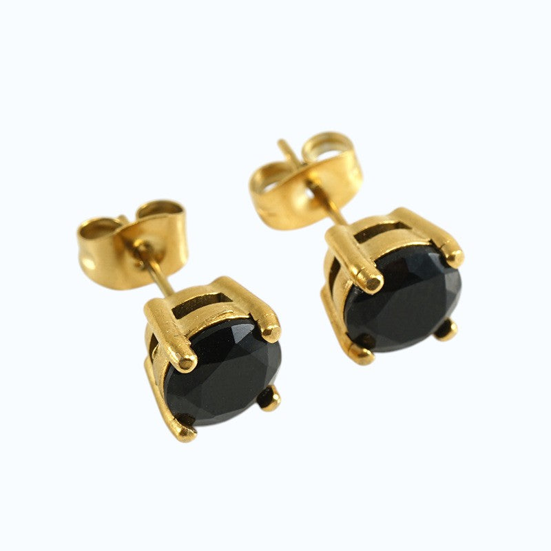 Aretes piedra negra.
