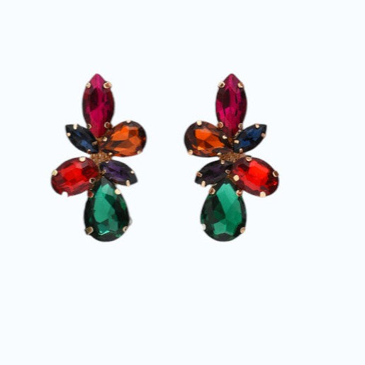 Aretes vintage con gemas