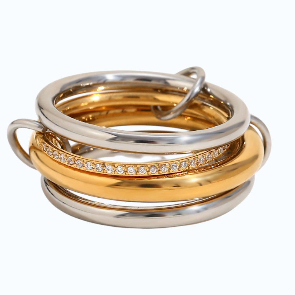 Anillos entrelazados.