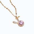 Collar piedra rosa.
