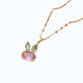 Collar piedra rosa.