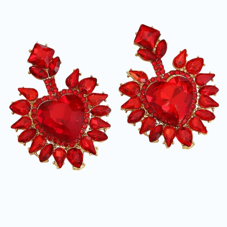 Aretes en forma de corazón