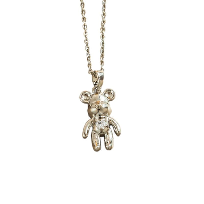 collar de oso con diamante